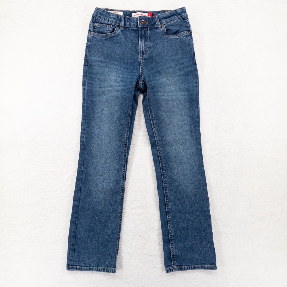 Lucky Brand Boys Bootcut Jeans Size 14 Blue Denim Medium Wash Classic Adjustable